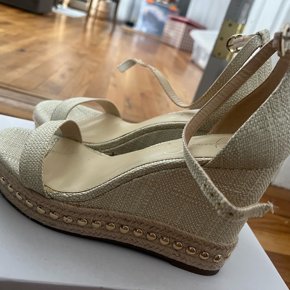 Jessica Simpson Cream Wedge Heels